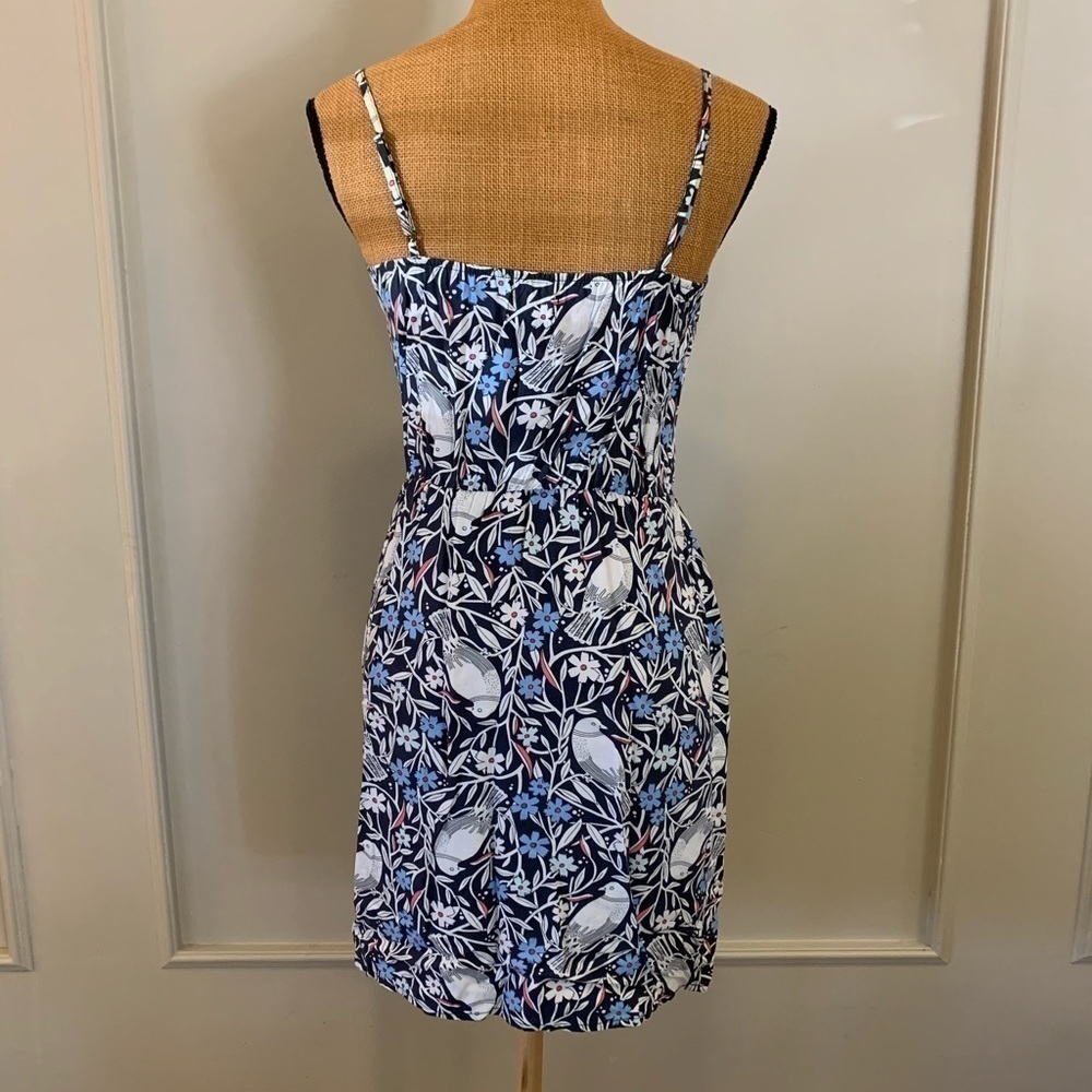 Old Navy Floral Bird Print Sundress Womens XS Mini Dress Adjustable Straps - Picture 2 of 5
